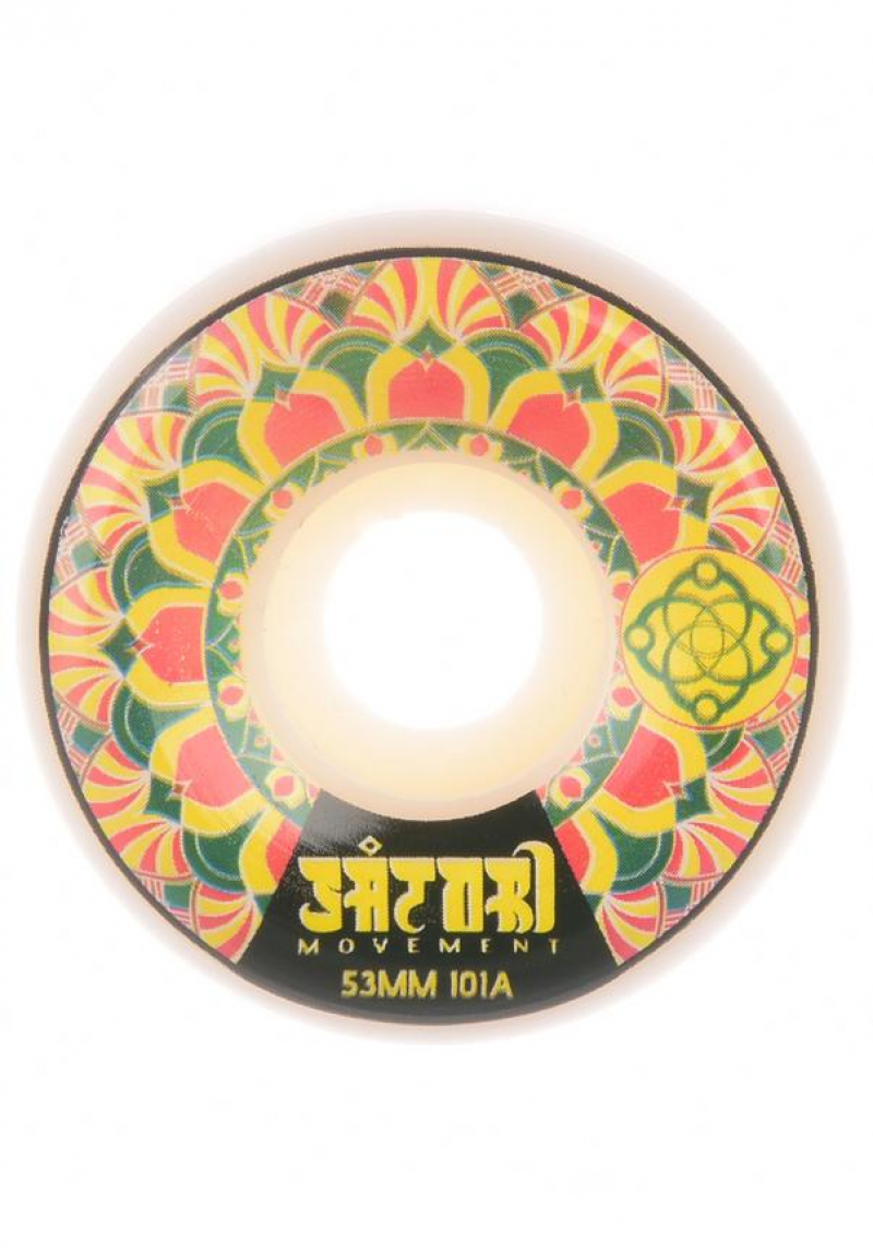 Satori 53 mm 101 A Mandala Series (Conical Shape) Skateboard Wheels